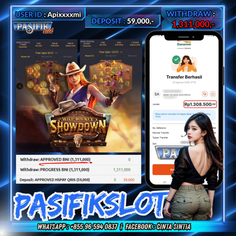 PASIFIKSLOT JACKPOT WILD BOUNTY SHOWDOWN Rp.1,311,000,- LUNAS!