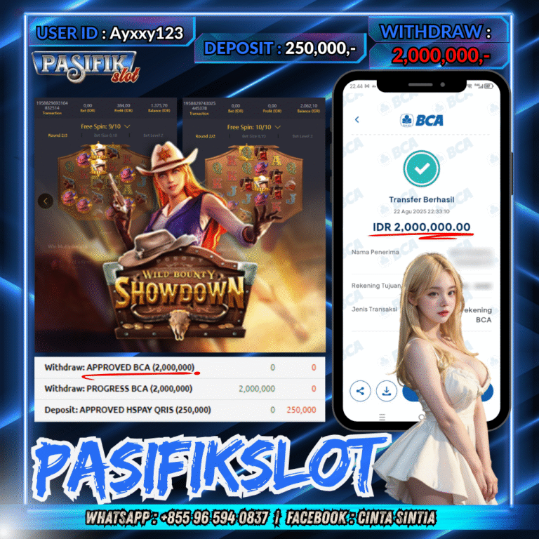 PASIFIKSLOT JACKPOT WILD BOUNTY SHOWDOWN  Rp.2,000,000,- LUNAS!