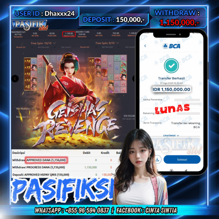PASIFIKSLOT JACKPOT GAISHA’S REVENGE Rp.1,150,000,- LUNAS!
