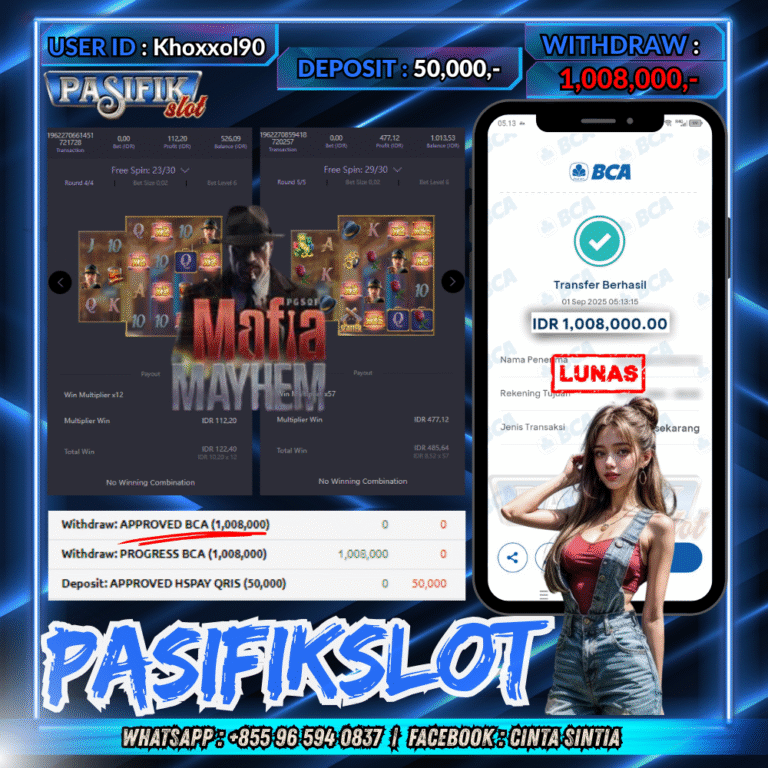 PASIFIKSLOT JACKPOT MAFIA MAYHEM Rp.1,008,000,- LUNAS!