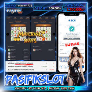 PASIFIKSLOT JACKPOT MAHJONG WAYS Rp.1,700,000,- LUNAS!