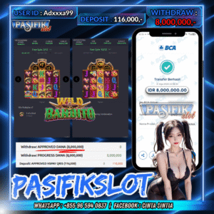 PASIFIKSLOT JACKPOT WILD BANDITO Rp.8,000,000,- LUNAS!