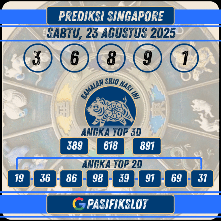 Prediksi Singaporepools 23 Agustus 2025