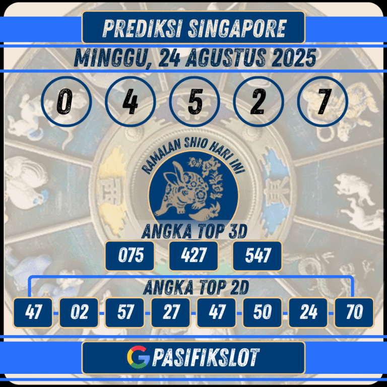 Prediksi Singaporepools 24 Agustus 2025