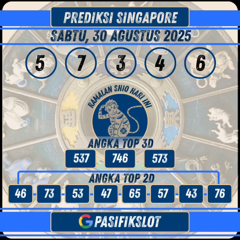 Prediksi Singaporepools 30 Agustus 2025