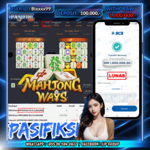 PASIFIKSLOT JACKPOT MAHJONG WAYS Rp.1,000,000,- LUNAS!