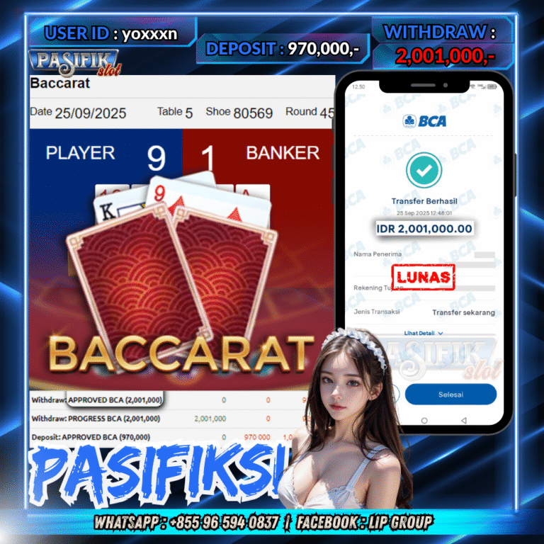 PASIFIKSLOT JACKPOT BACCARAT CLASSIC Rp.2,001,000,- LUNAS!