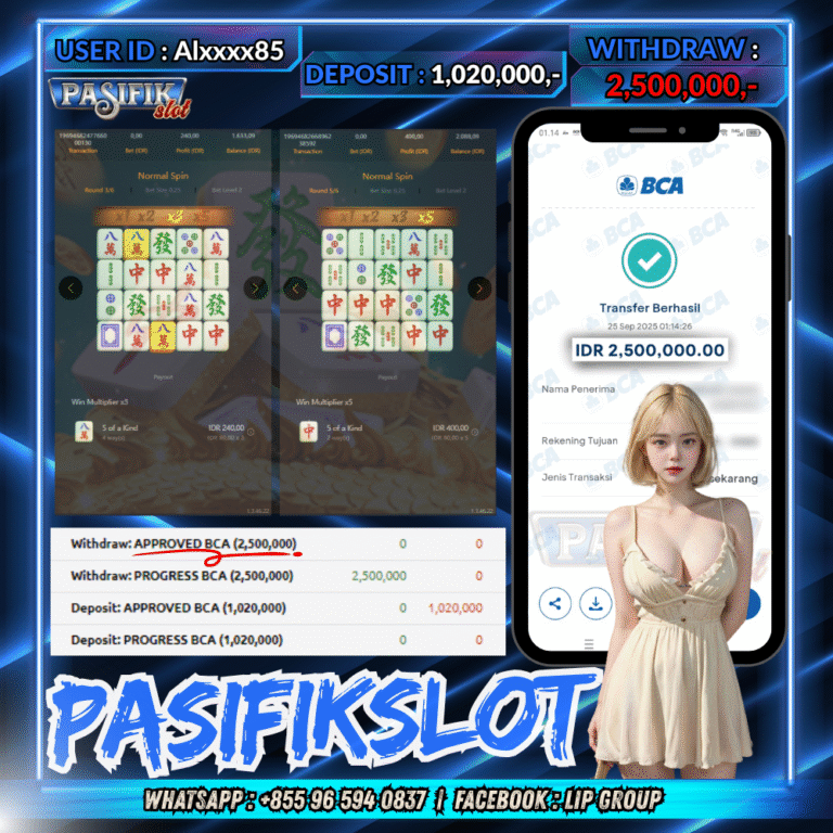 PASIFIKSLOT JACKPOT MAHJONG WAYS Rp.2,500,000,- LUNAS!