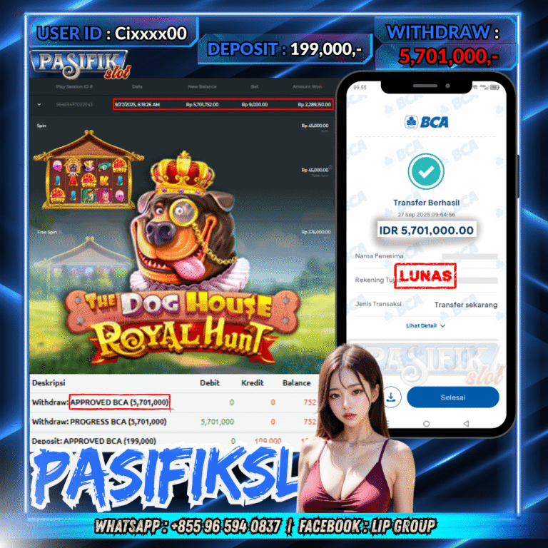 PASIFIKSLOT JACKPOT THE DOG HOUSE Rp.5,701,000,- LUNAS!