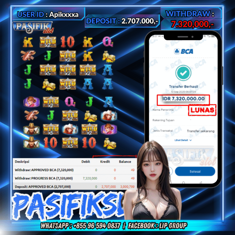 PASIFIKSLOT JACKPOT WILD WEST GOLD Rp.7,320,000,- LUNAS!