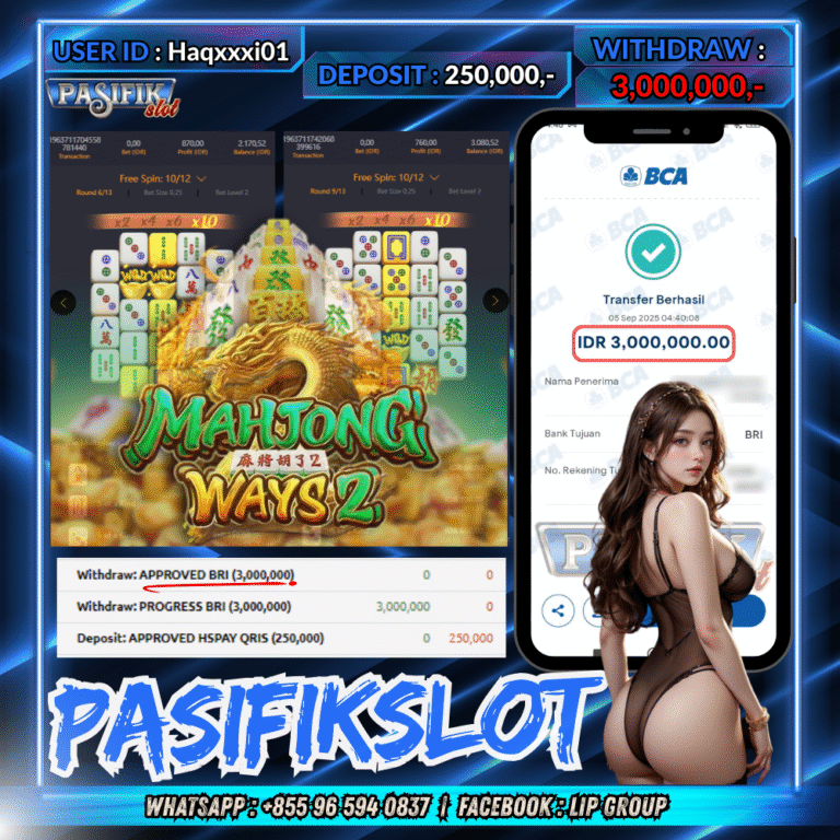 PASIFIKSLOT JACKPOT MAHJONG WAYS 2 Rp.3,000,000,- LUNAS!