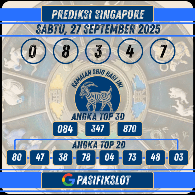 Prediksi Singaporepools 27 September 2025